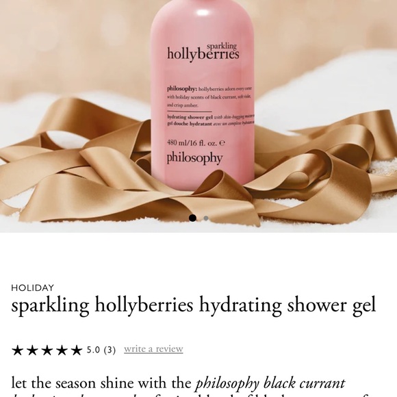 Philosophy Sparkling Hollyberries Hydrating Shower Gel in Pink - Picture 2 of 2